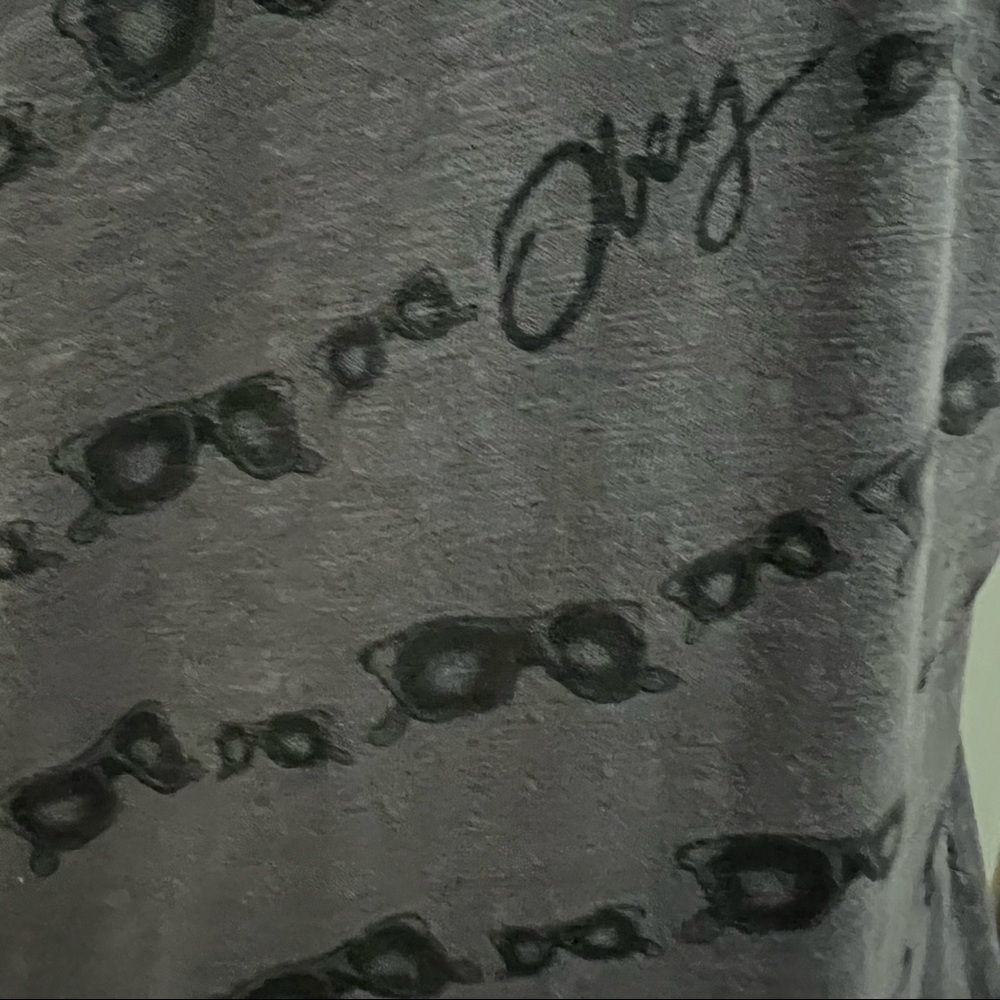 Obey Distressed Grey Black Glasses Patter Slub Racerback Tank Size L - Picture 11 of 15